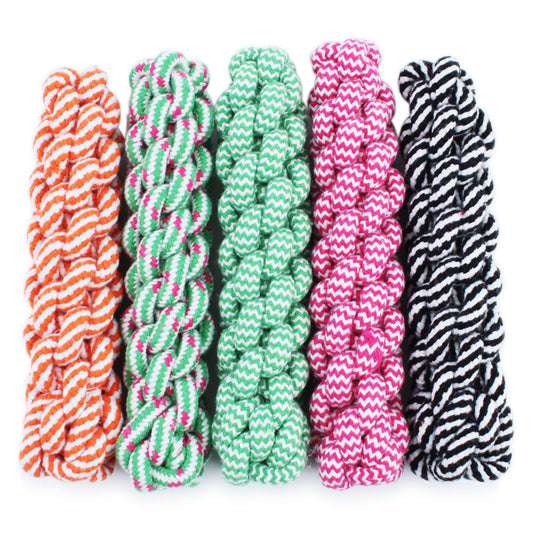 Cotton Rope Braid Bar Puppy Dog Chew Teething Knot Teeth Cleaning Playing Toy