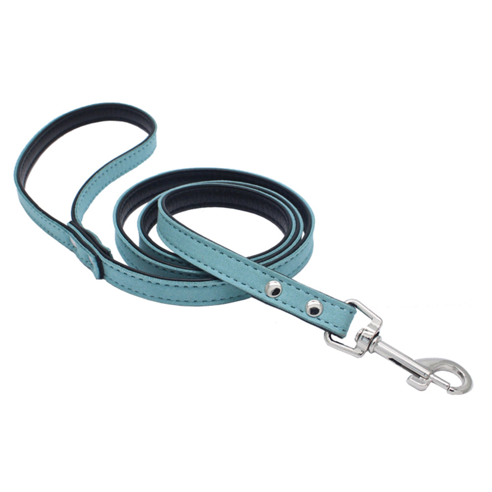 Fashion 120cm Faux Leather Dog Leash Puppy Pet Walking Training Lead Rope