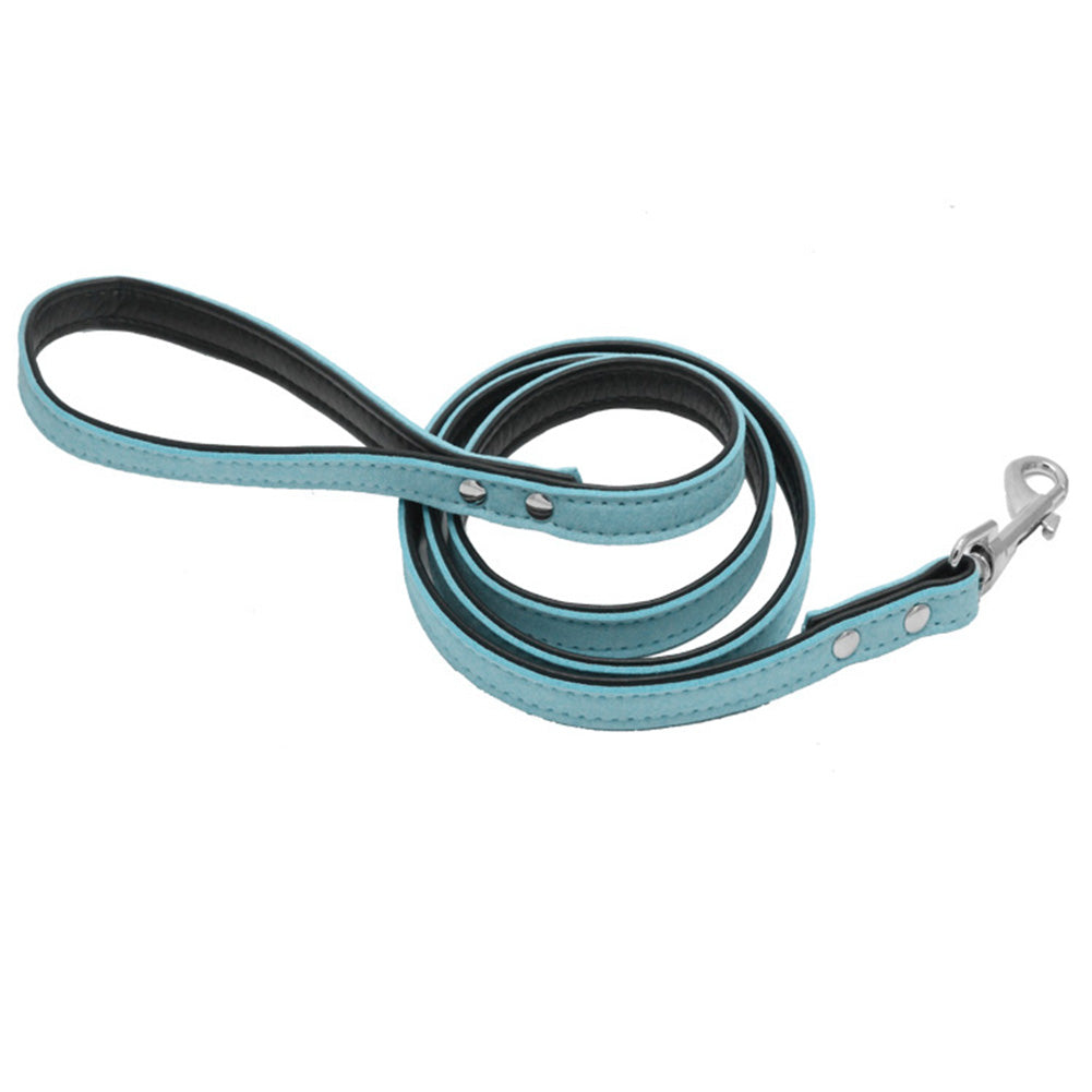 Fashion 120cm Faux Leather Dog Leash Puppy Pet Walking Training Lead Rope