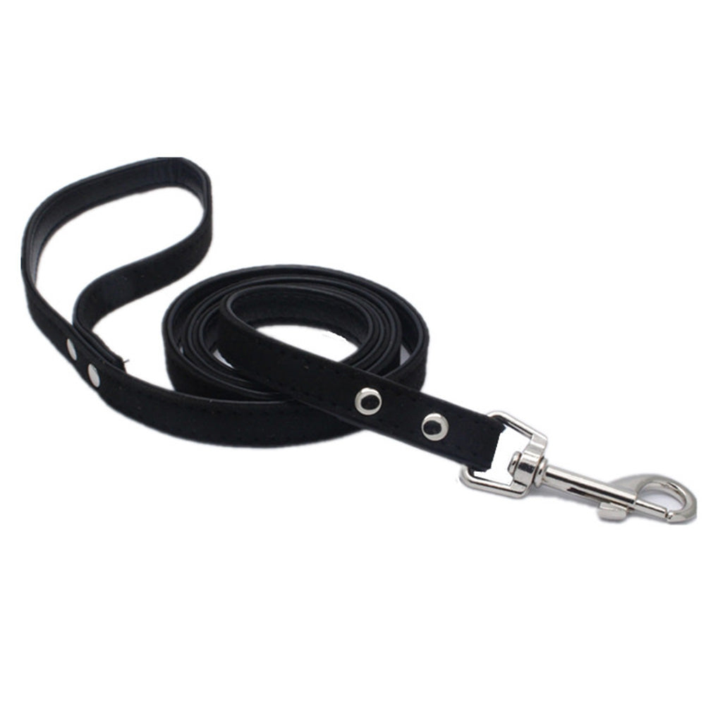 Fashion 120cm Faux Leather Dog Leash Puppy Pet Walking Training Lead Rope