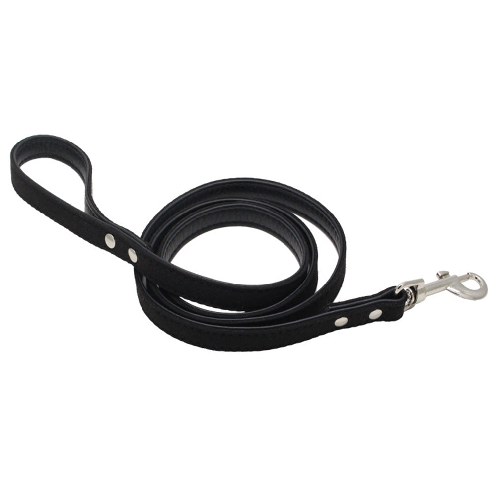 Fashion 120cm Faux Leather Dog Leash Puppy Pet Walking Training Lead Rope