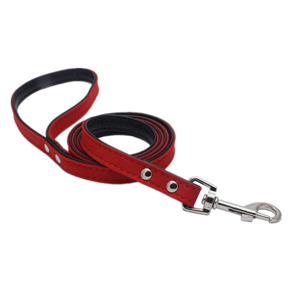Fashion 120cm Faux Leather Dog Leash Puppy Pet Walking Training Lead Rope