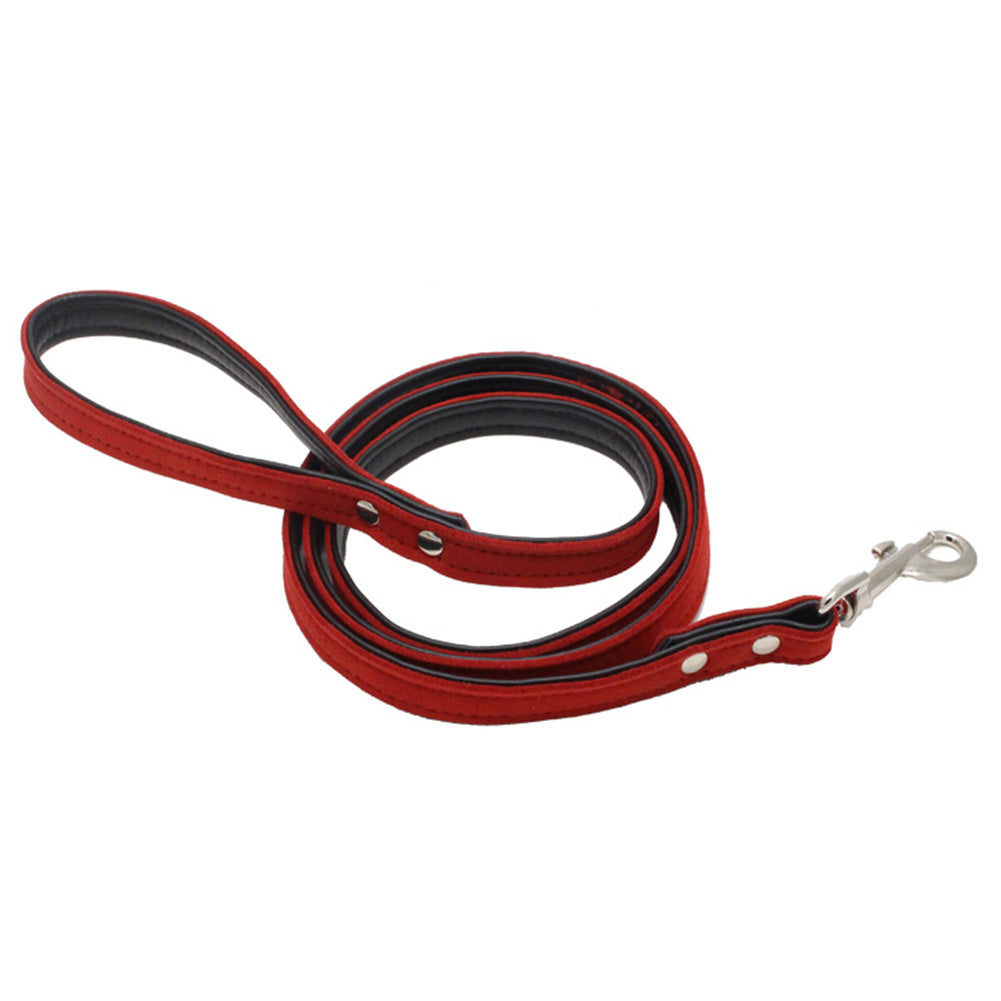Fashion 120cm Faux Leather Dog Leash Puppy Pet Walking Training Lead Rope