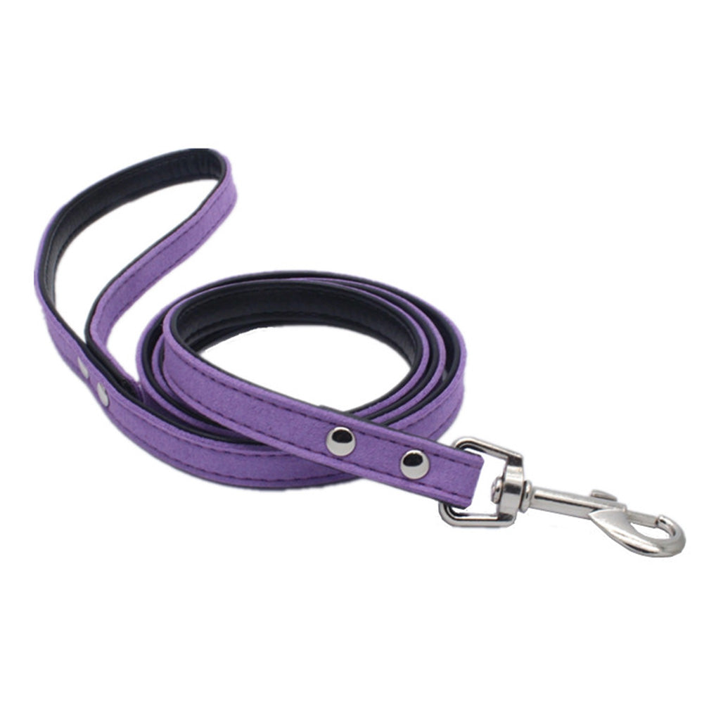 Fashion 120cm Faux Leather Dog Leash Puppy Pet Walking Training Lead Rope