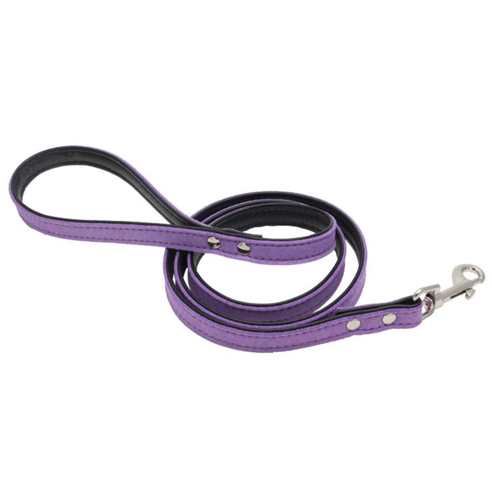 Fashion 120cm Faux Leather Dog Leash Puppy Pet Walking Training Lead Rope