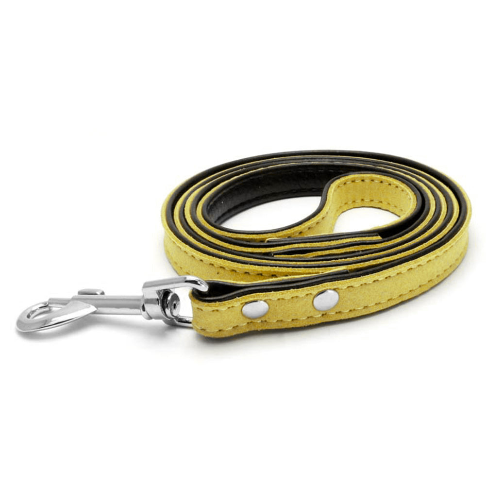 Fashion 120cm Faux Leather Dog Leash Puppy Pet Walking Training Lead Rope
