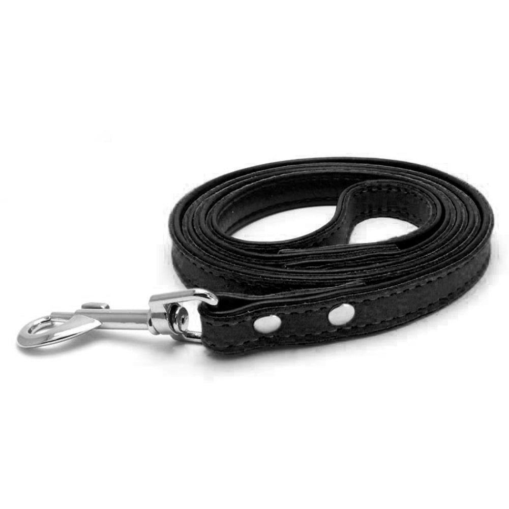 Fashion 120cm Faux Leather Dog Leash Puppy Pet Walking Training Lead Rope
