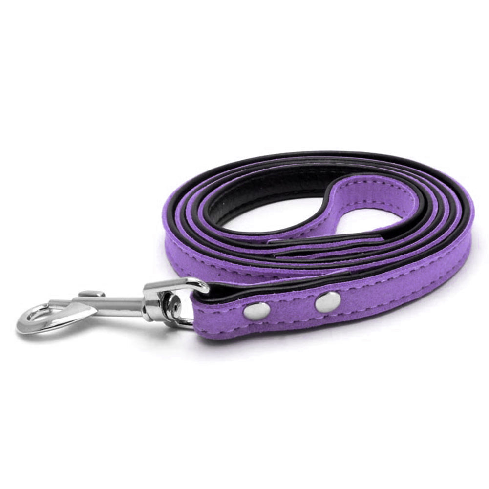 Fashion 120cm Faux Leather Dog Leash Puppy Pet Walking Training Lead Rope