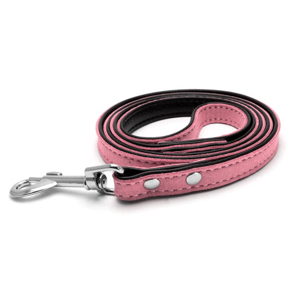 Fashion 120cm Faux Leather Dog Leash Puppy Pet Walking Training Lead Rope
