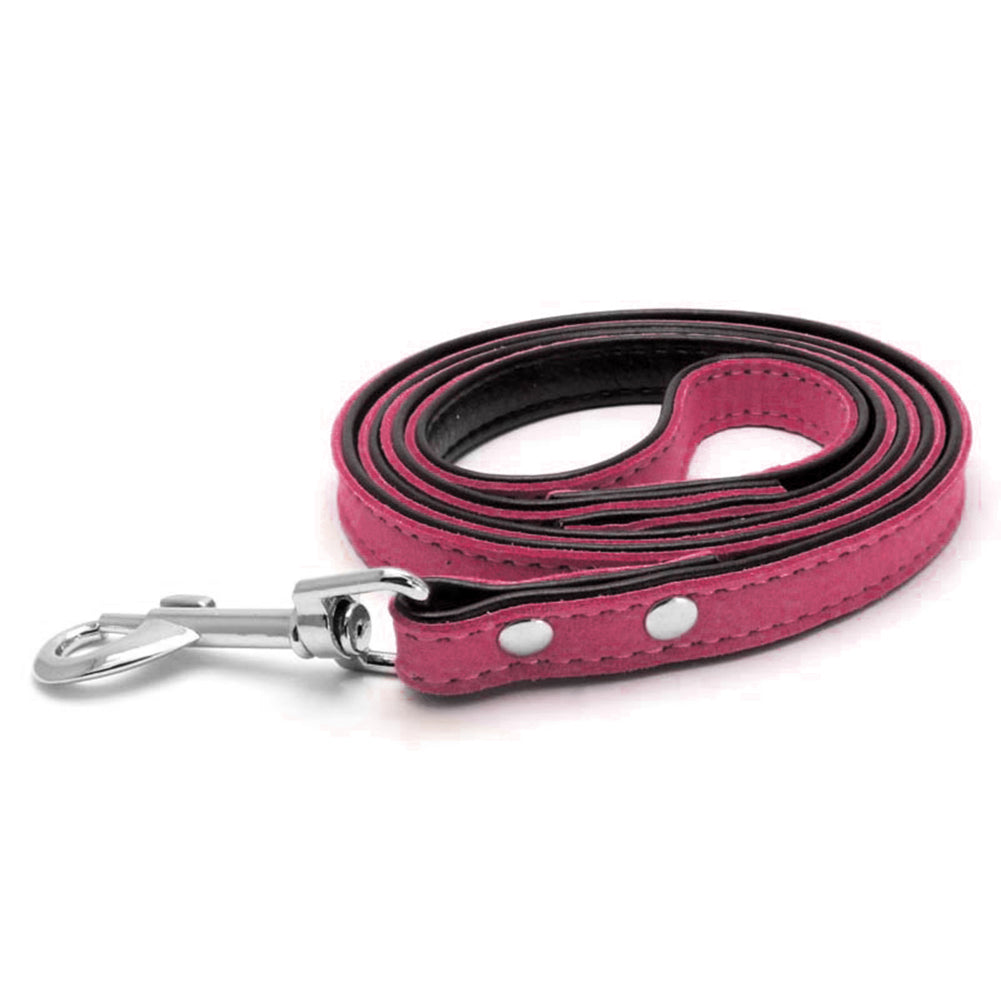 Fashion 120cm Faux Leather Dog Leash Puppy Pet Walking Training Lead Rope