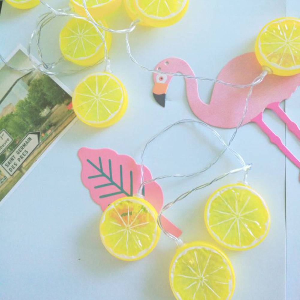 Novelty Lemon Fairy String Light Decorative LED Lamp for Wedding Christmas Party