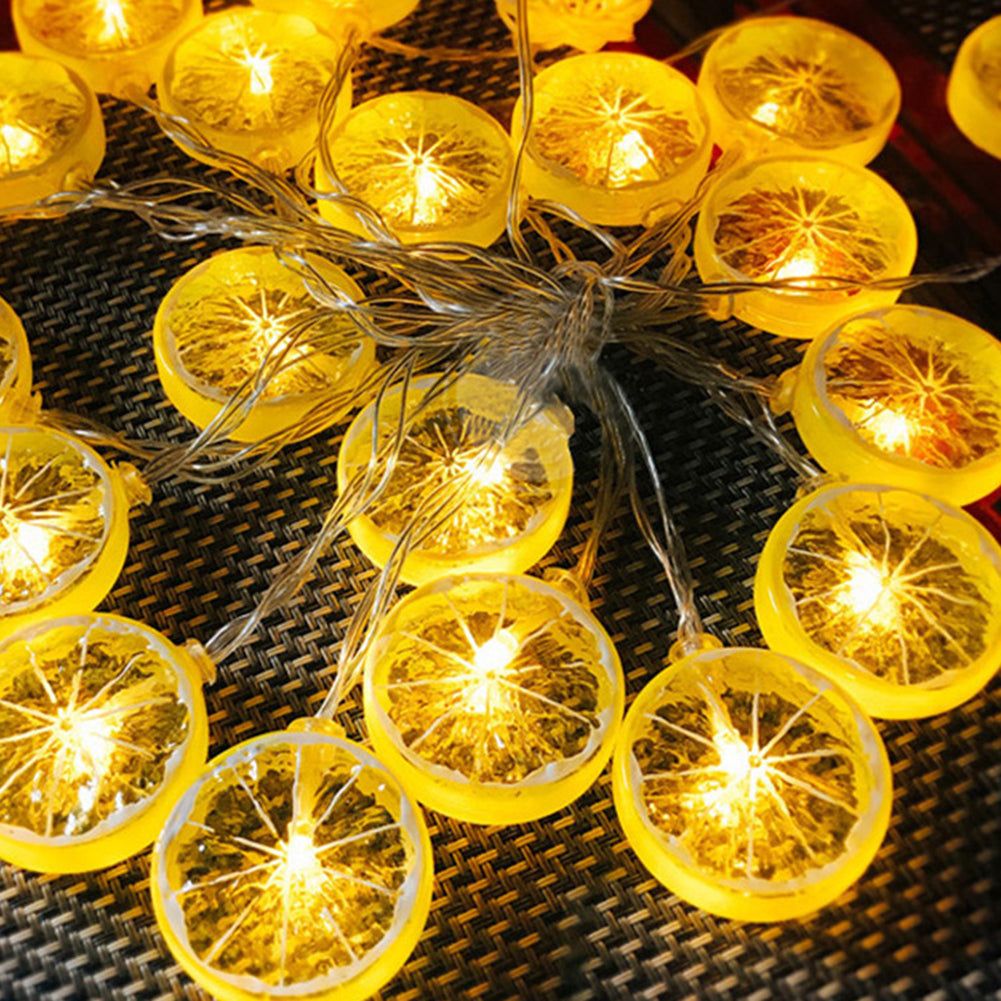 Novelty Lemon Fairy String Light Decorative LED Lamp for Wedding Christmas Party