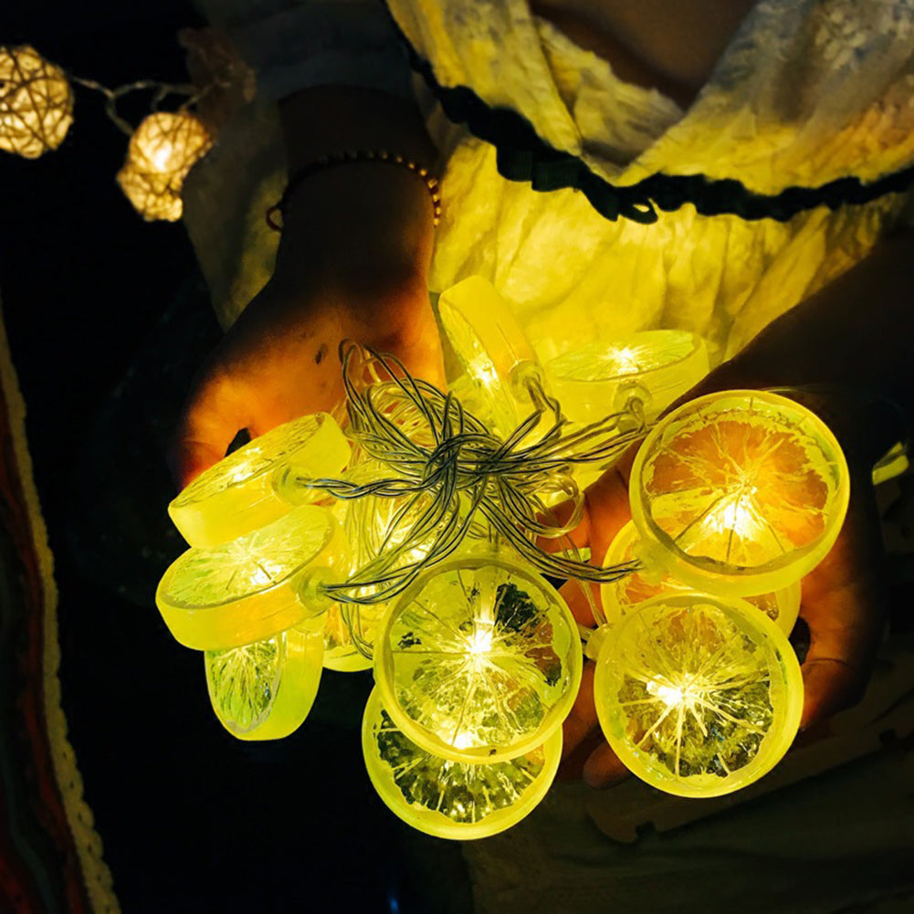 Novelty Lemon Fairy String Light Decorative LED Lamp for Wedding Christmas Party