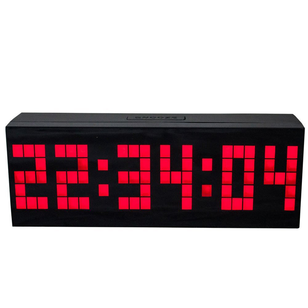Mirror Surface Digital LED Clock Wall Alarm Calendar Clock Count Down Timer