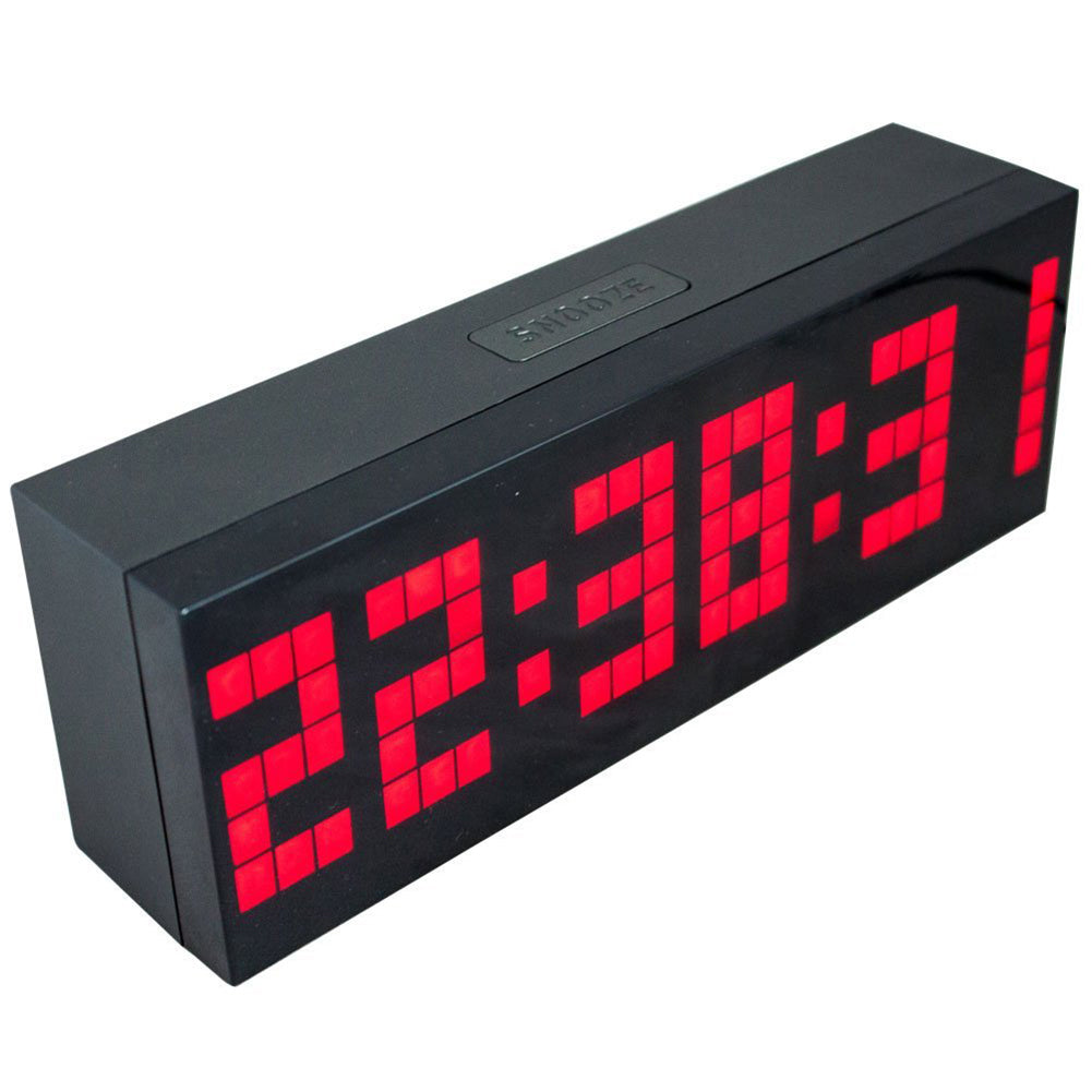 Mirror Surface Digital LED Clock Wall Alarm Calendar Clock Count Down Timer