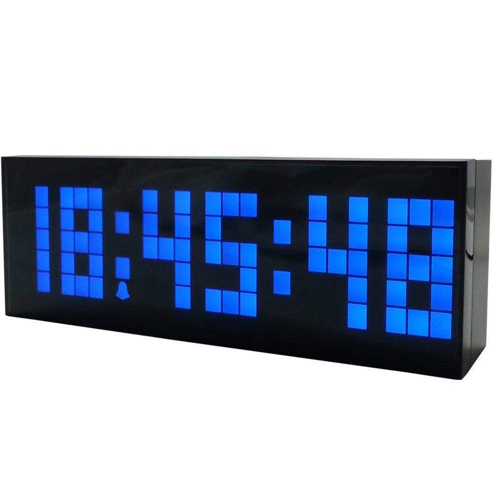 Mirror Surface Digital LED Clock Wall Alarm Calendar Clock Count Down Timer