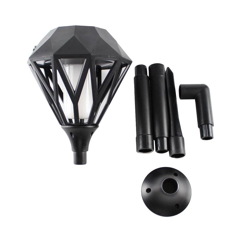 USB Charging Solar LED Flame Light Waterproof Decorative Garden Lawn Wall Lamp