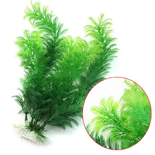 Artificial Water Plant Green Plastic Underwater Grass Fish Tank Aquarium Decor