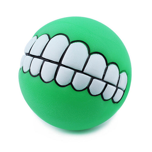 Funny Pets Dog Puppy Cat Ball Teeth Toy PVC Chew Sound Dogs Play Fetching Toys