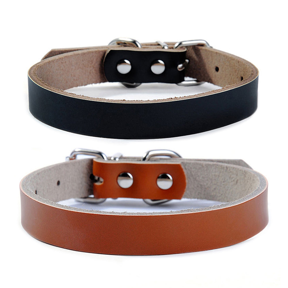 Fashion Pet Dog Cat Puppy Collar Neck Buckle Adjustable Faux Leather Strap