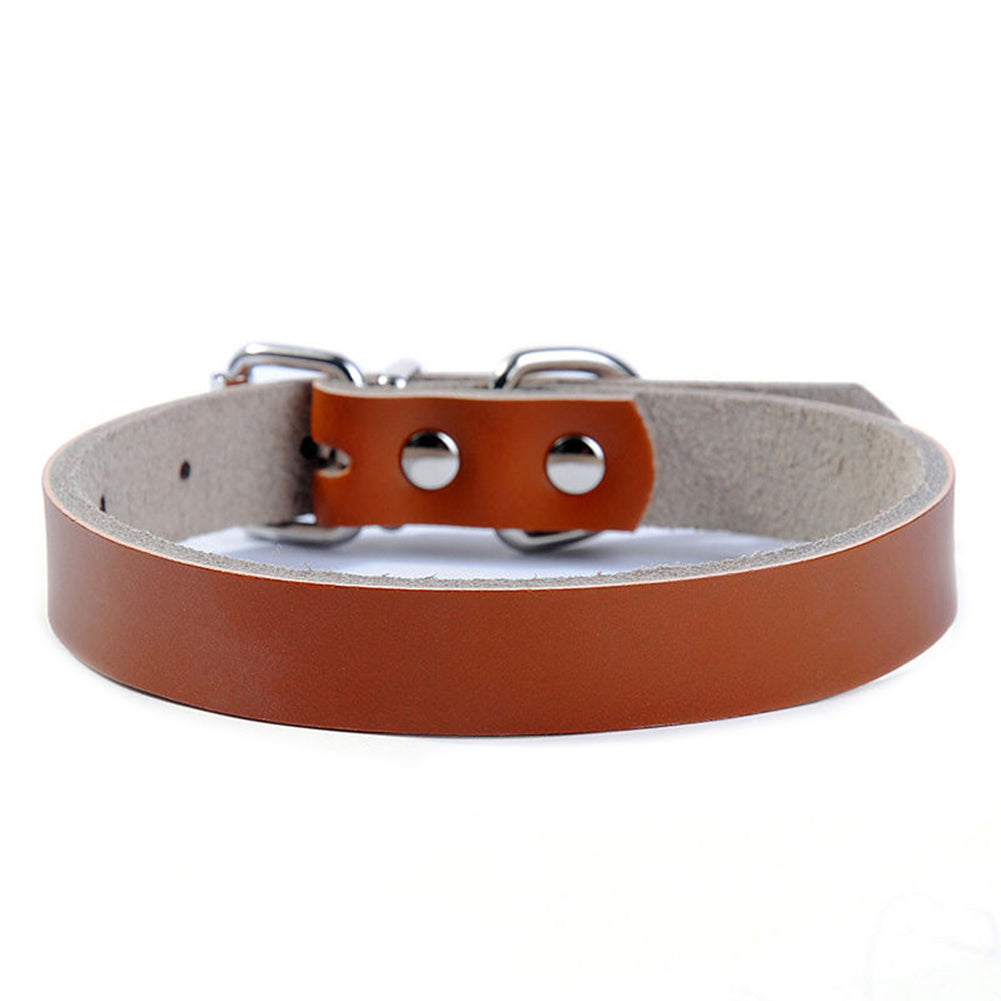 Fashion Pet Dog Cat Puppy Collar Neck Buckle Adjustable Faux Leather Strap