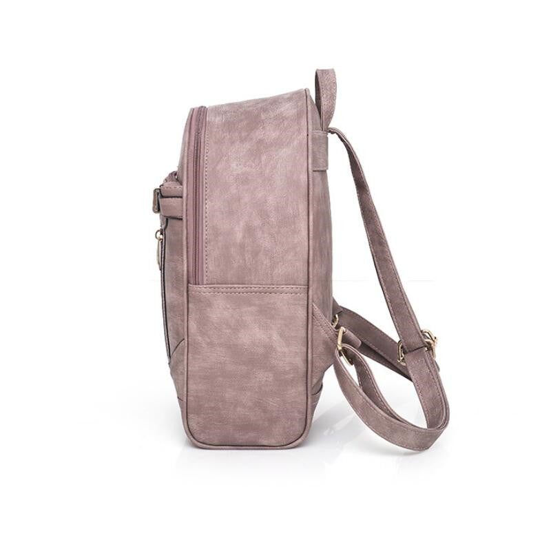 2018 new women's leather backpack personality fashion Mochila Feminina college wind ladies small bag ladies travel bag