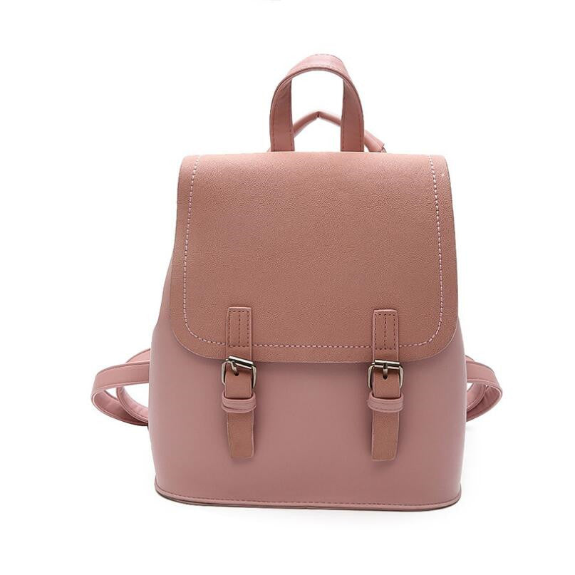 New Leather Small Backpack Women Backpacks Female School Bags for Girls Fashion Travel Bag Black Rucksack Mochila  Feminina