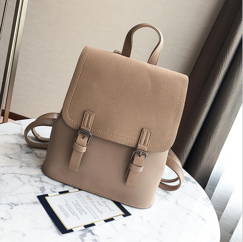 New Leather Small Backpack Women Backpacks Female School Bags for Girls Fashion Travel Bag Black Rucksack Mochila  Feminina
