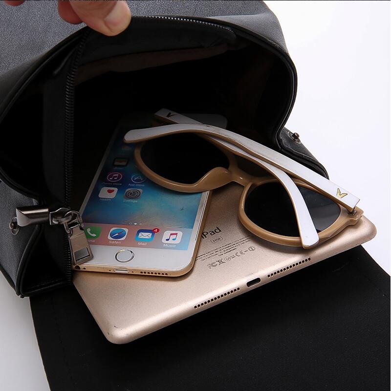 New Leather Small Backpack Women Backpacks Female School Bags for Girls Fashion Travel Bag Black Rucksack Mochila  Feminina