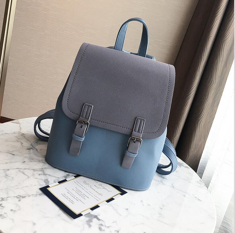 New Leather Small Backpack Women Backpacks Female School Bags for Girls Fashion Travel Bag Black Rucksack Mochila  Feminina
