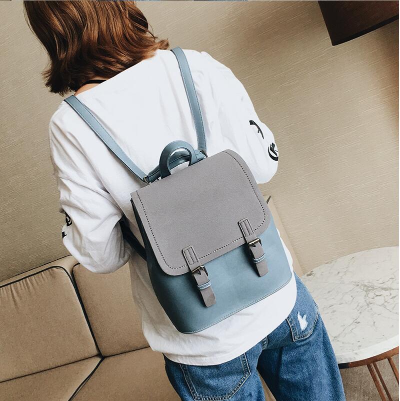 New Leather Small Backpack Women Backpacks Female School Bags for Girls Fashion Travel Bag Black Rucksack Mochila  Feminina