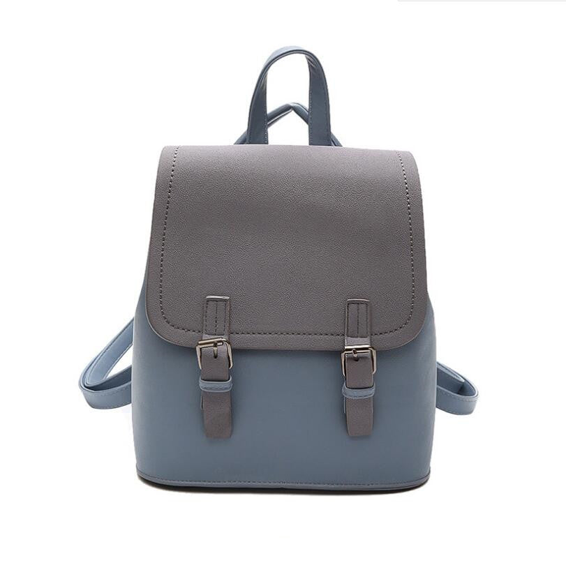 New Leather Small Backpack Women Backpacks Female School Bags for Girls Fashion Travel Bag Black Rucksack Mochila  Feminina