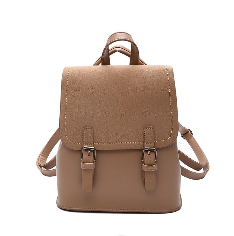 New Leather Small Backpack Women Backpacks Female School Bags for Girls Fashion Travel Bag Black Rucksack Mochila  Feminina