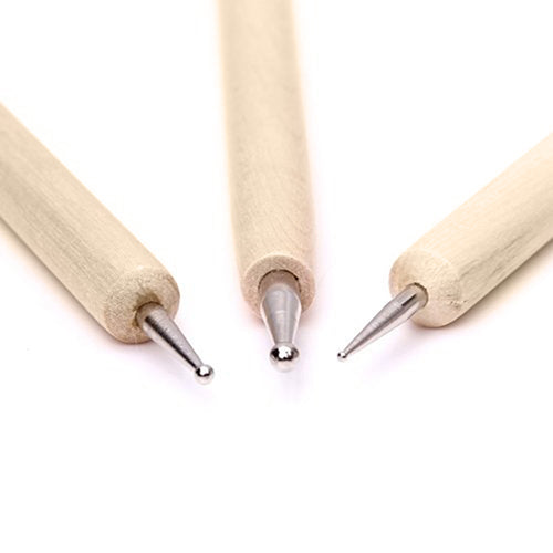 3 Pcs Ball Styluses Tools Set for Embossing Pattern DIY Clay Sculpting Modeling