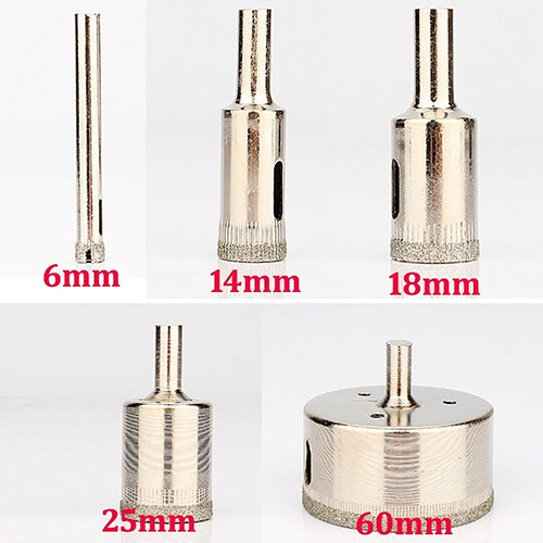 New 6mm to 60mm High Speed Steel Hole Saw Drill Bit for Glass Tile Marble