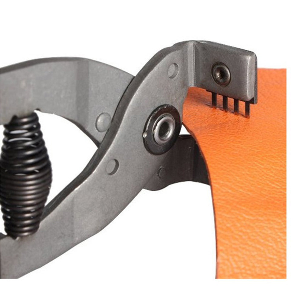 4mm 2/4 Teeth Hand-held Silent Pliers Diamond Cut Puncher Leather Punch Tool
