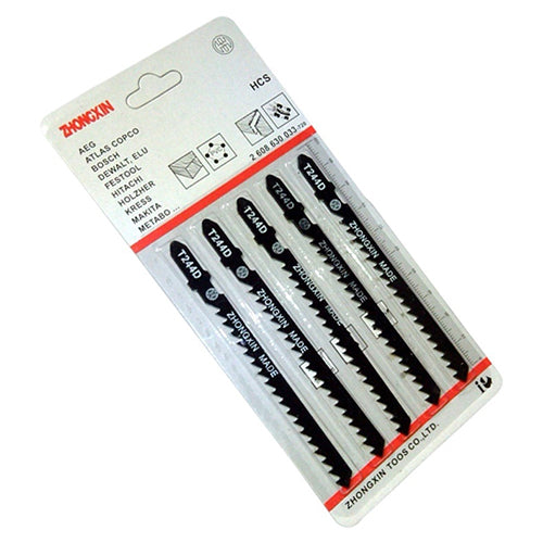5 Pcs Alloy Steel Hacksaw Jig Saw Blade Set Cutting Tool for Wood Sheet Panels