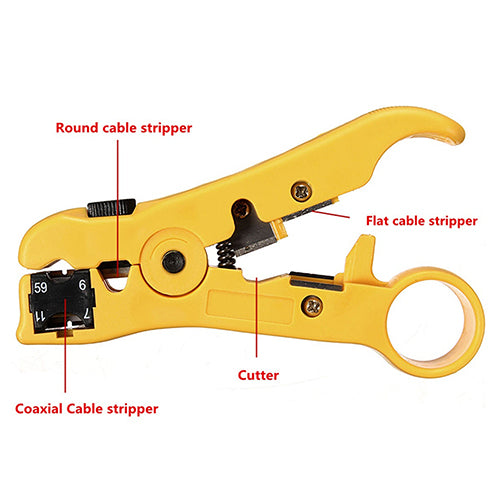 Rotary Coax Coaxial Cable Wire Cutter Stripping Tool RG59 RG6 RG7 RG11 Stripper