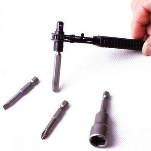 6.35mm 1/4 Inch Mini Simple Rapid Ratchet Wrench Screwdriver Socket Wrench Rod