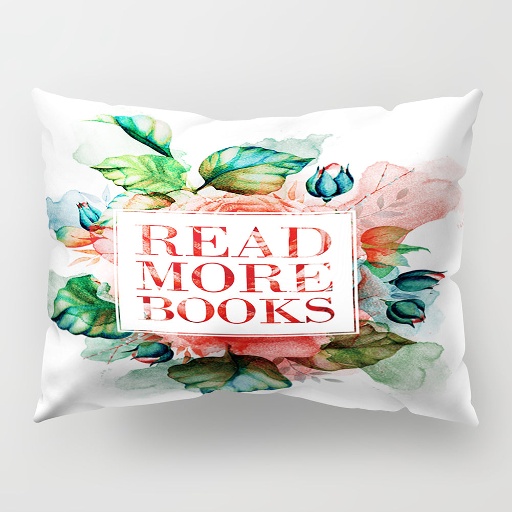 Throw Pillow Case Flower Letter Print Sofa Bed Cushion Cover Home Hotel Decor