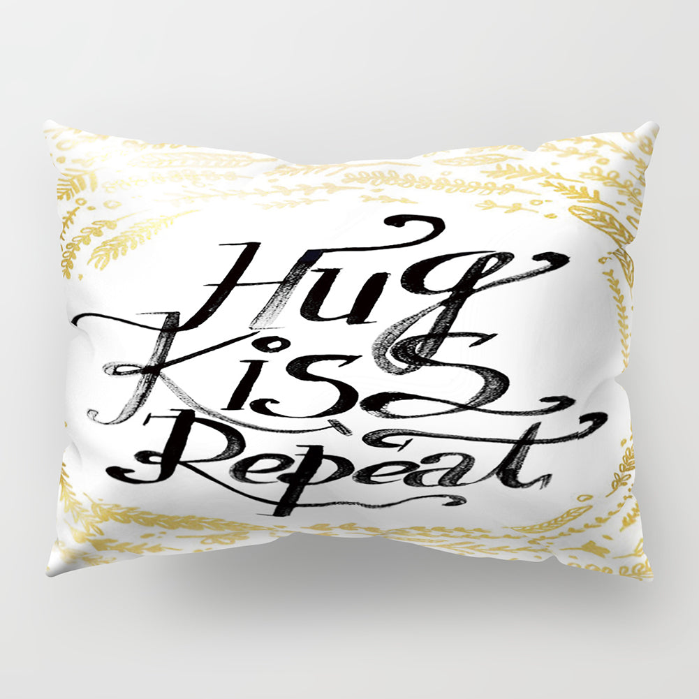 Throw Pillow Case Flower Letter Print Sofa Bed Cushion Cover Home Hotel Decor