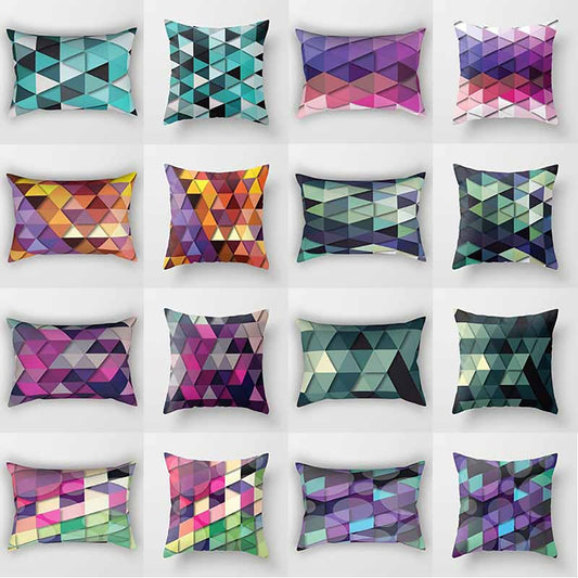 3D Geometric Triangle Printing Home Office Decorative Cushion Cover Pillow Cases