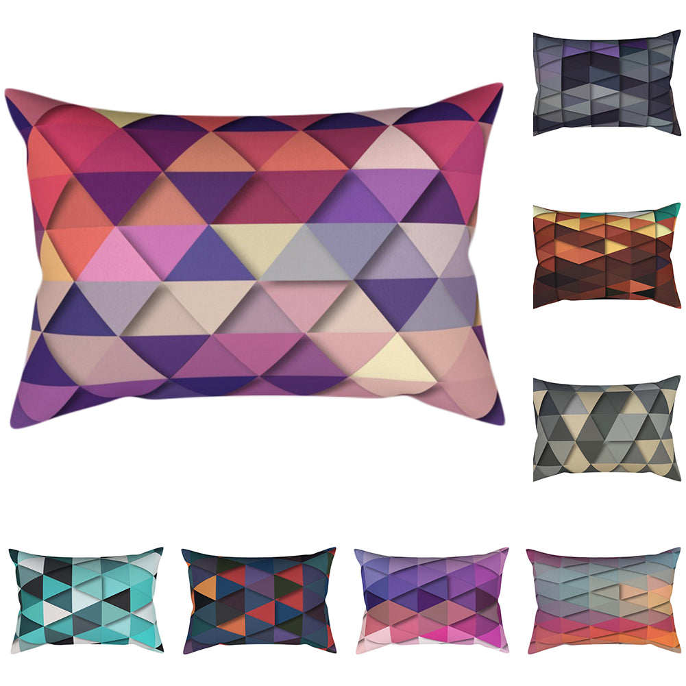 3D Geometric Triangle Printing Home Office Decorative Cushion Cover Pillow Cases