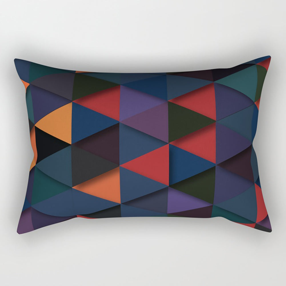 3D Geometric Triangle Printing Home Office Decorative Cushion Cover Pillow Cases