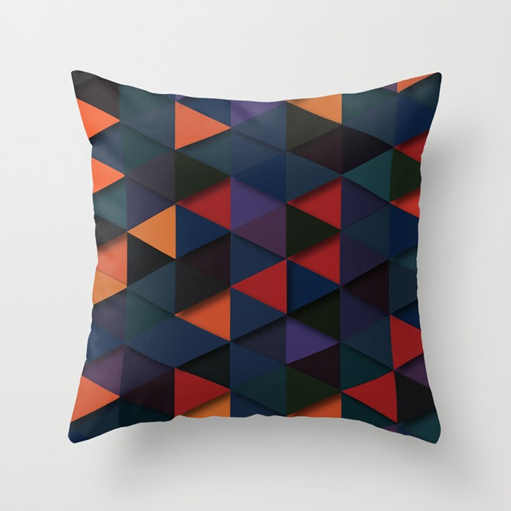 3D Geometric Triangle Printing Home Office Decorative Cushion Cover Pillow Cases