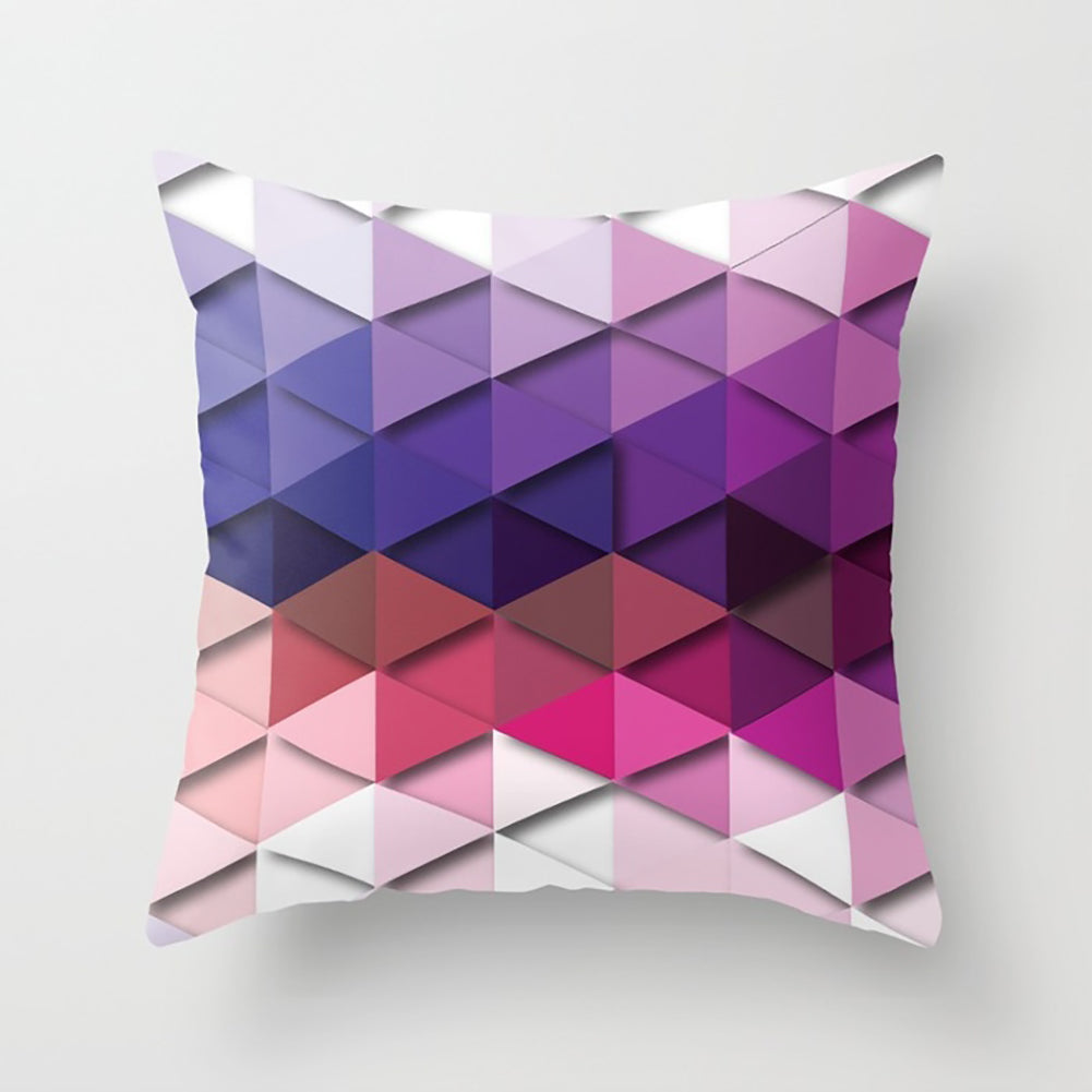 3D Geometric Triangle Printing Home Office Decorative Cushion Cover Pillow Cases