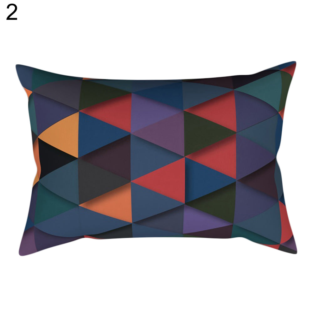 3D Geometric Triangle Printing Home Office Decorative Cushion Cover Pillow Cases
