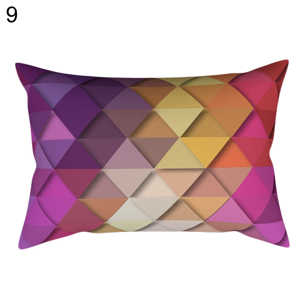 3D Geometric Triangle Printing Home Office Decorative Cushion Cover Pillow Cases