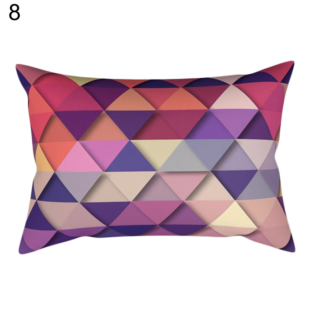 3D Geometric Triangle Printing Home Office Decorative Cushion Cover Pillow Cases