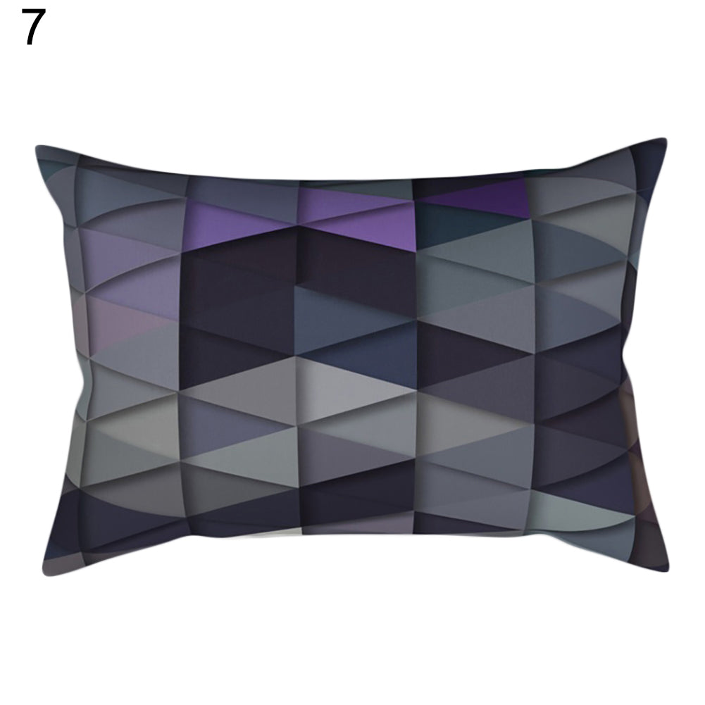 3D Geometric Triangle Printing Home Office Decorative Cushion Cover Pillow Cases